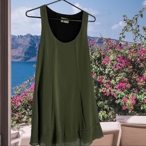 Show Me Your Mumu Small Tank Mini Dress Green A Line/Trapeze Cut.